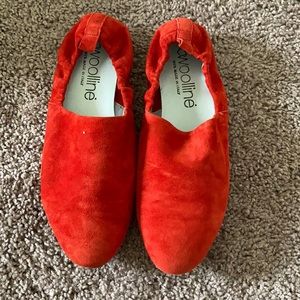 Red Suede Flats